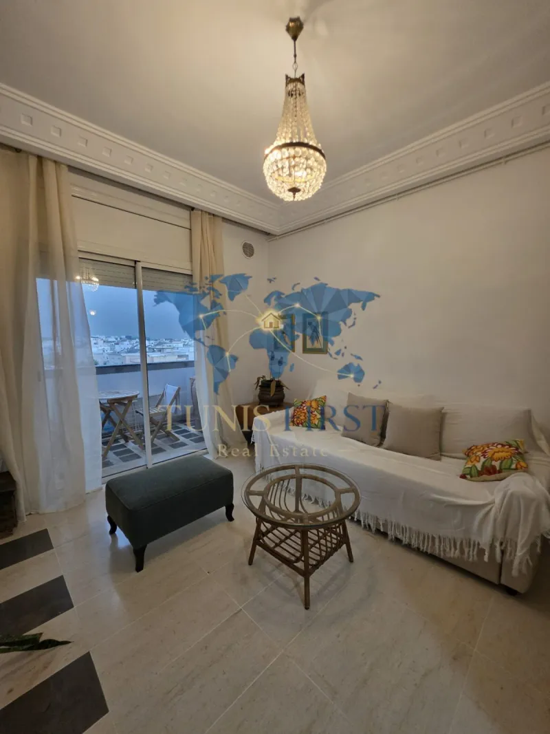 A louer Appartement S+1 Meublé aux Jardins de Carthage