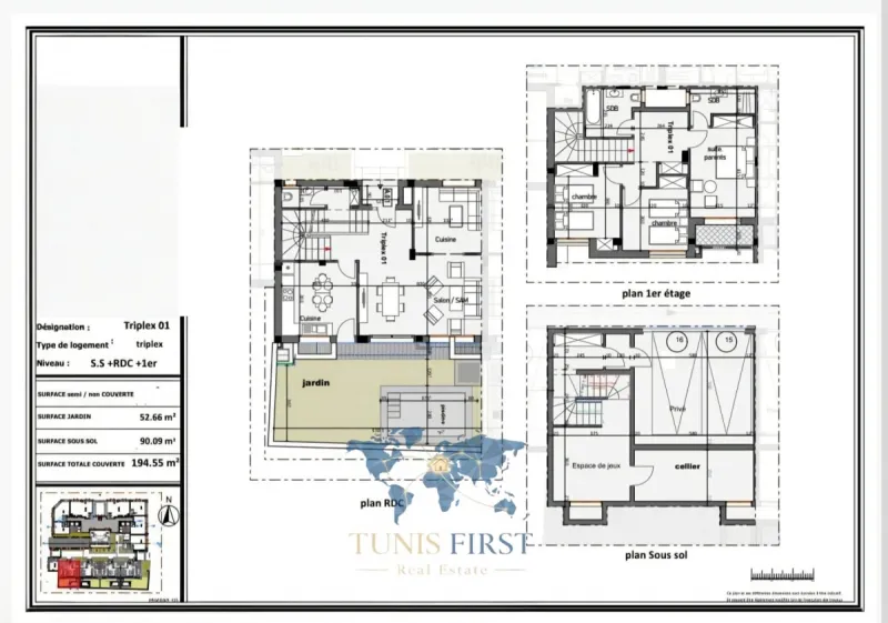 A Vendre Triplex à Ain Zaghouan Nord