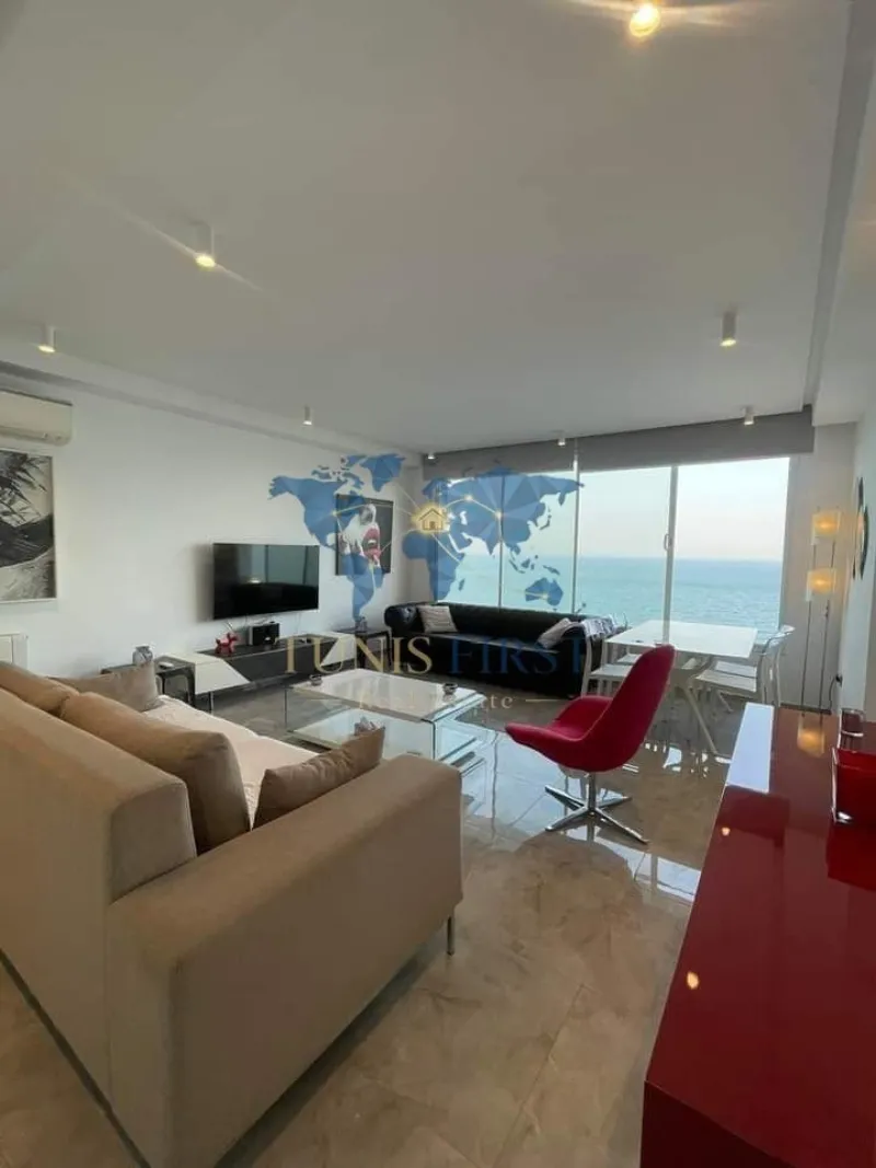 A louer appartement S+2 meublé à Gammarth  avec vue panoramique sur mer — Tunisie