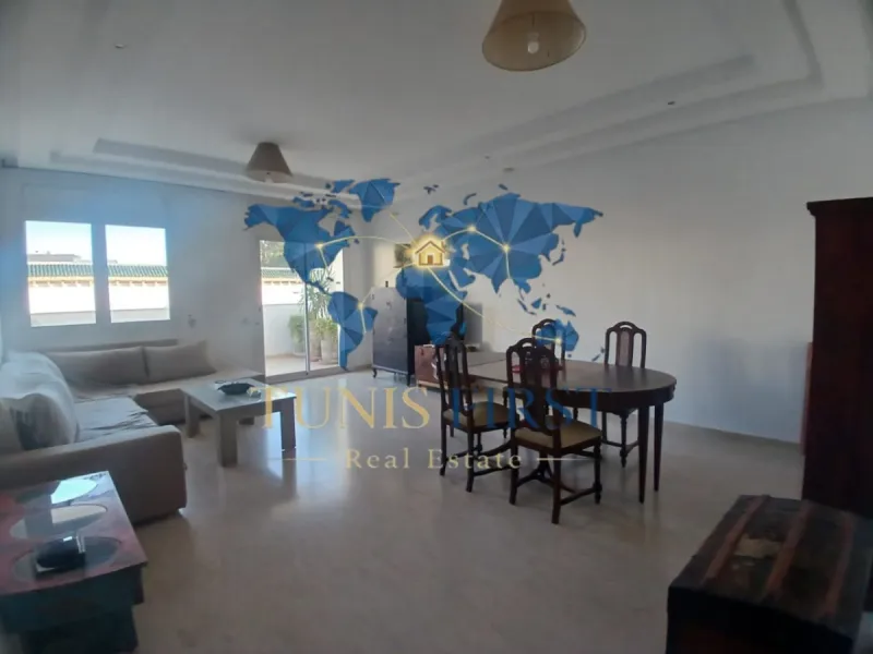 A louer appartement S+3 meublé au coeur de Marsa plage — Marsa plage