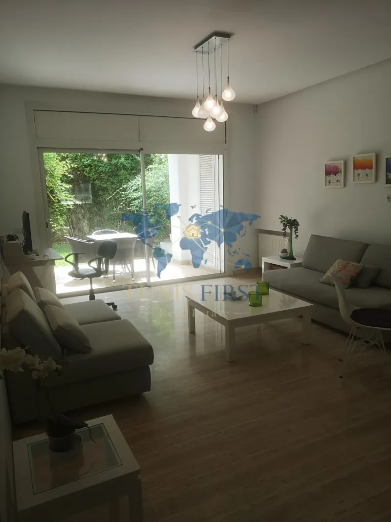 A louer S+1 meublé avec jardin à Marsa Nassim